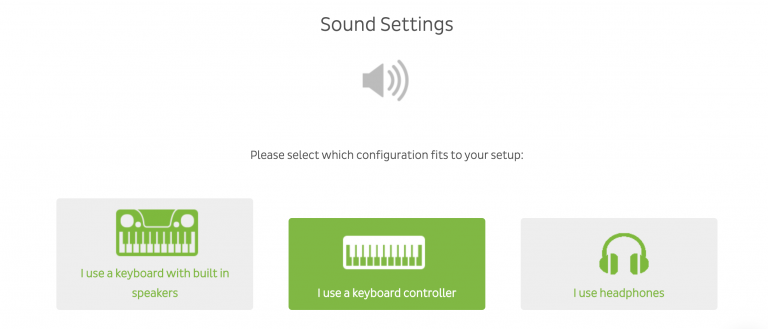 Skoove keyboard options